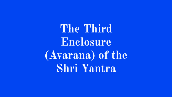 The Third Enclosure (Avarana) of the Shri Yantra